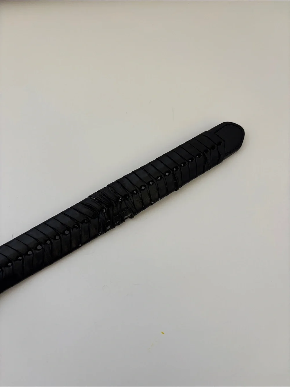Brighton Woven Braided Black Leather Belt Brass‎ Buckle Men’s Size 36